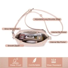 David Jones Paris women handbag pu leather female crossbody bag small chain lady shoulder bag - 綠色 - 查看 9