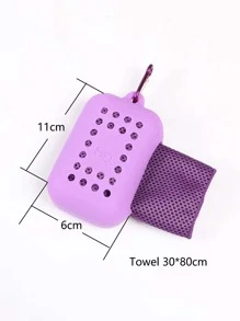 1 cái Khăn du lịch thấm mồ hôi di động nhanh khô - Màu tím - Xem 8