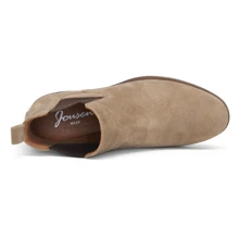 SHOESMALL Men Suede Chelsea Boots Lightweight Casual Chukka Ankle Dress Boots For Men Valentine's Day Date Shoes - 咖啡棕 - 查看 5