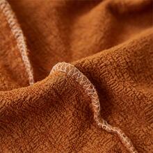 1入組素色提花沙發坐墊現代滌綸沙發墊套 - 咖啡棕 - 查看 5