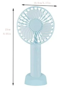 1pc Plastic Mini Fan, Minimalist Portable Handheld Fan For Home, School - Pink - View 5