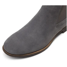 SHOESMALL Men Suede Chelsea Boots Lightweight Casual Chukka Ankle Dress Boots For Men Valentine's Day Date Shoes - 灰色 - 查看 2
