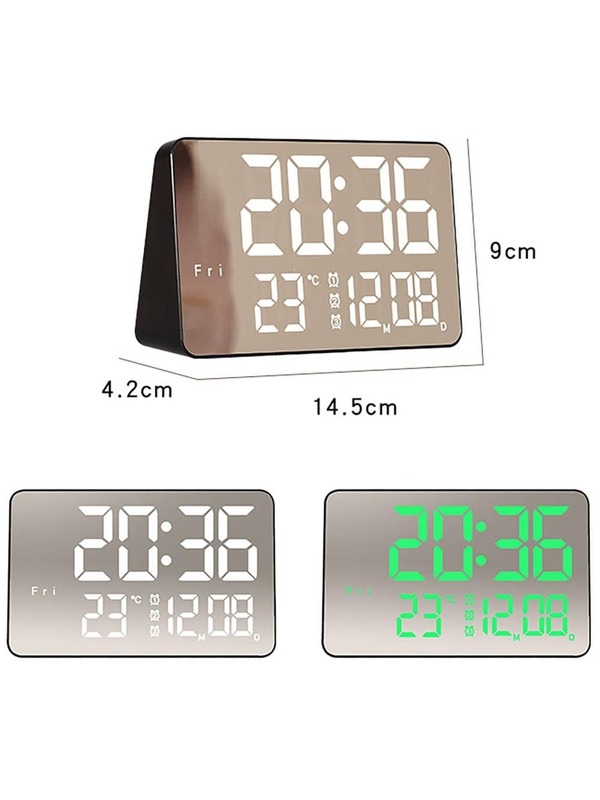 Led Digital Alarm Clock With Week Temperature Display 3 Levels