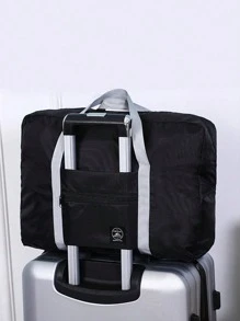 大容量轻便旅行包，可打包行李袋，适用于健身房旅行、运动旅行包、周末包、行李包、手提包、返校包、学校包、旅行必需品、海滩旅行整理包、暑假旅行箱、健身包、行李袋、大学包、行李袋、周末包、医院包、假日冬季包、学校配件、学校用品 - 黑色 - 查看 2