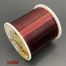 1 cuộn dây câu trơn 500M - Màu Đỏ Sâu - Xem 2