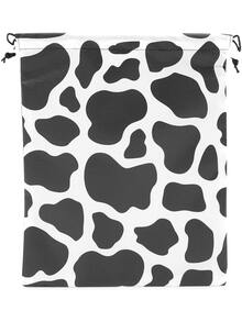 Blue Panda Cow Print Drawstring Party Favor Bags for Farm Birthday (10 x 12 In, 12 Pack) - Multicolor - View 5