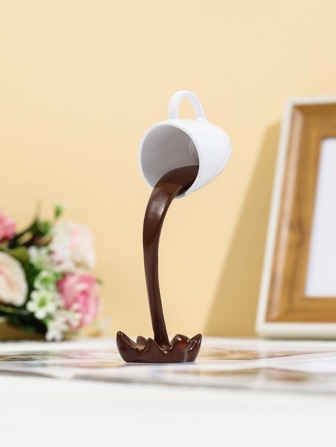 1pc/2pcs Floating Coffee Cup Home Desktop Artistic Decoration Ornament Gifts Birthday Graduation