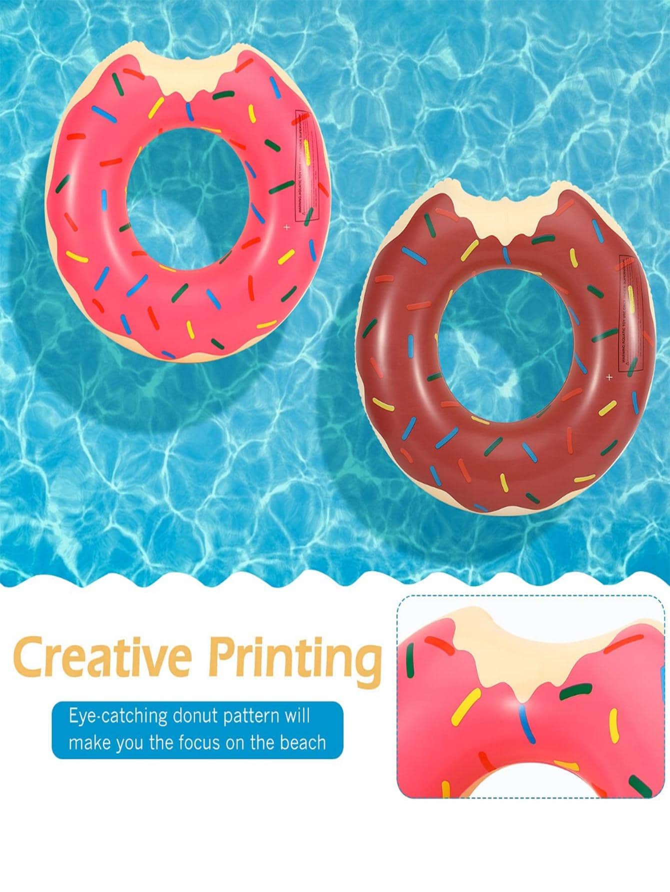 1pc Donut Design Swimming Ring SHEIN EUR
