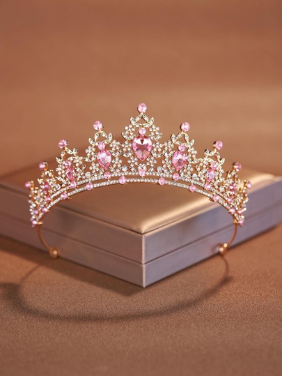 1pc Fashionable & Exquisite Alloy Crown Headband Suitable For Women's Wedding Party Hair Accessory Royal Tiaras Valentine's Day Accessories