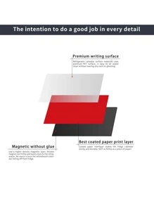 8入組可擦寫冰箱磁性貼紙，可重複使用磁性幹擦標籤， - 彩色 - 查看 3