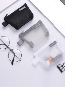 1入組多功能網狀收納袋，黑色聚酰胺收納袋，適用於戶外 - 黑色 - 查看 1