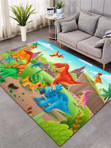 1 tấm thảm hoạt hình họa tiết khủng long, thảm trải sàn phòng khách đáng yêu - Nhiều màu - Xem 2