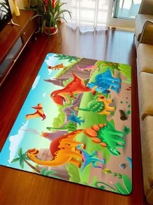 1 tấm thảm hoạt hình họa tiết khủng long, thảm trải sàn phòng khách đáng yêu - Nhiều màu - Xem 3
