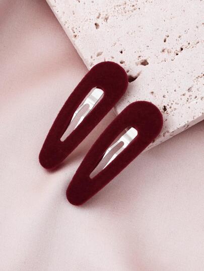 2pcs Women Fuzzy Casual Snap Clip For Daily Life Cute Hair Clips Claw Clips Hair Barrettes, School Stuff, Hair Accessories, Head Accessories, Hairpin