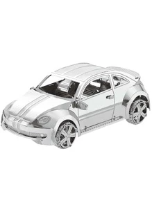 Beetle Car 3D Metal Puzzle Building Block Kit DIY Mecha For Teens Men Hobby Toy Great Gift - Silver - View 1