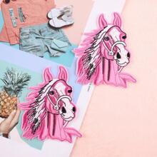 2 chiếc Horse Design Iron-on Patches, DIY Patches cho quần áo, túi xách, mũ lưỡi trai - Nhiều màu - Xem 5