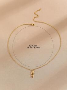 1 vòng cổ mặt dây chuyền nốt nhạc - Vàng - Xem 5