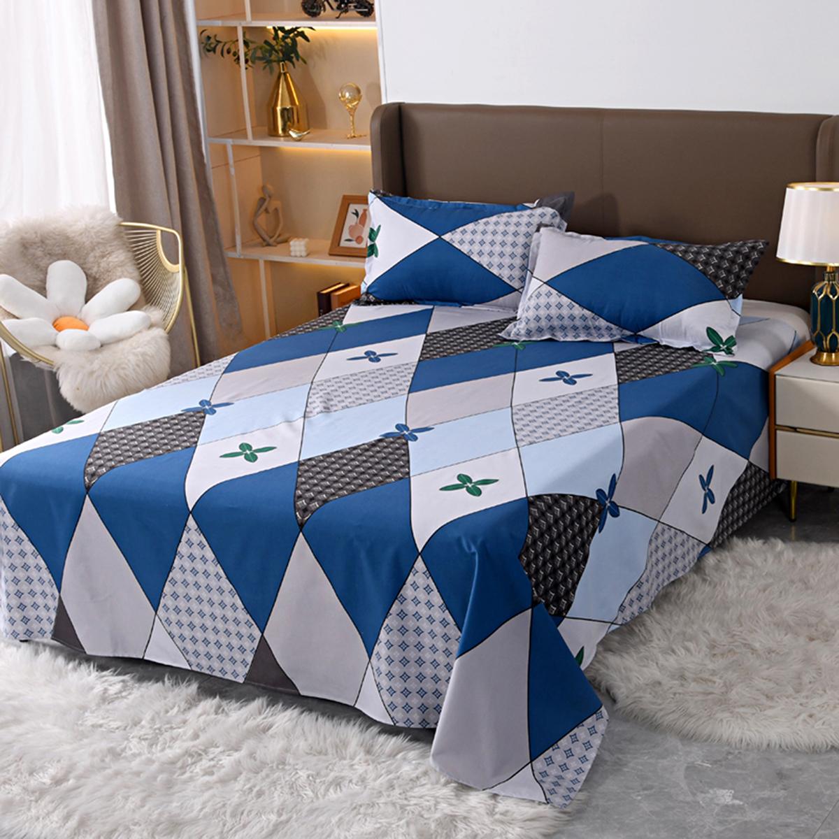 Juego de ropa de cama con estampado floral de 3 piezas (sin incluir el relleno, incluye funda de almohada) Edredón de ropa de cama para el hogar, 100