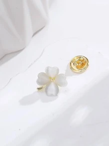 花朵設計胸針 - 金色 - 查看 1