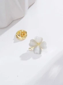 花朵設計胸針 - 金色 - 查看 4
