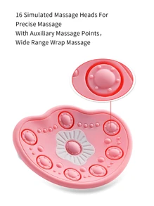 加熱胸部按摩器、無線胸部按摩器、美胸寶藏、防下垂內衣、胸部增大 - 粉色 - 查看 4