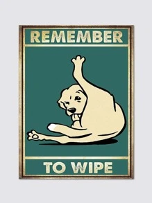 1 Đồ Họa Con Chó Và Bảng Chữ Cái Tranh Không Khung, In Hình Nghệ Thuật Treo Tường Cổ Điển Cho Trang Trí Nhà - Nhiều màu - Xem 2