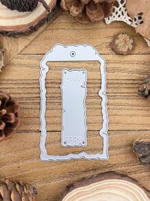 1入組標籤切割模具，銀色不銹鋼切割模板，用於DIY剪貼簿 - 銀色 - 查看 5