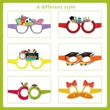 6PCS Paper Glasses Theme Party Decoration Photography Props - Multicolor - View 1