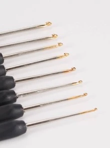 QJH 8入組DIY鉤針套裝 - 黑色 - 查看 4