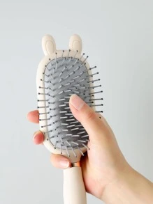 Lược massage hoạt hình, Quay lại trường học, Vật dụng cần thiết cho kỳ nghỉ du lịch, Phụ kiện tóc cho phụ nữ - Màu be - Xem 5