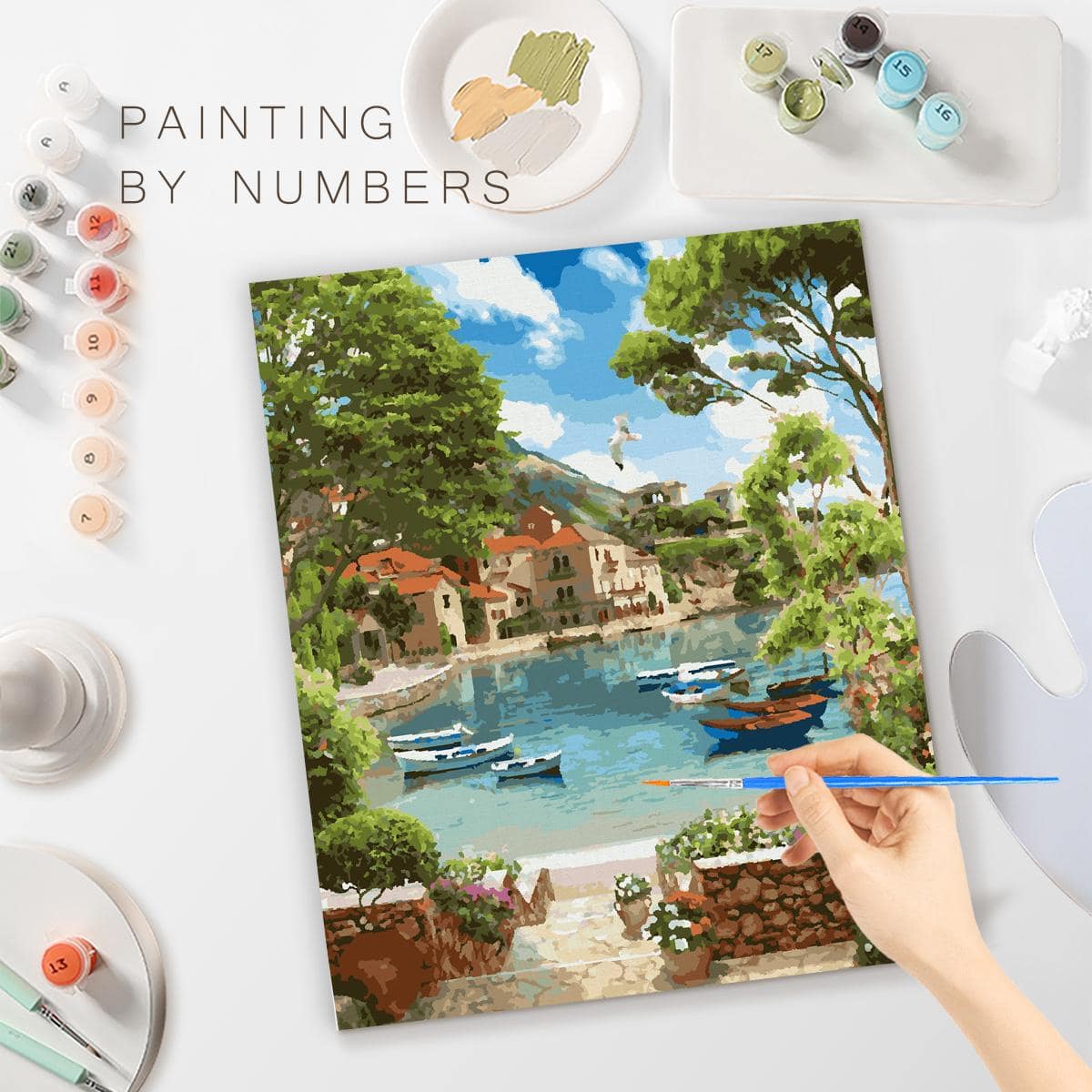 Paint by Number for Adults DIY Acrylic Paint by Numbers Kits on Canvas