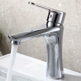 1pc Copper Faucet, Simple Silver Bib Tap For Bathroom Bathroom Accessories Bathroom Tools
