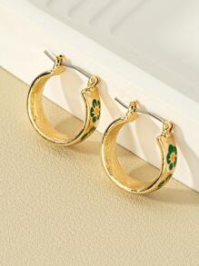 2 chiếc khuyên tai hình hoa chi tiết - Nhiều màu - Xem 3