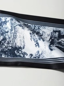 山水圖案圍巾 - 彩色 - 查看 3