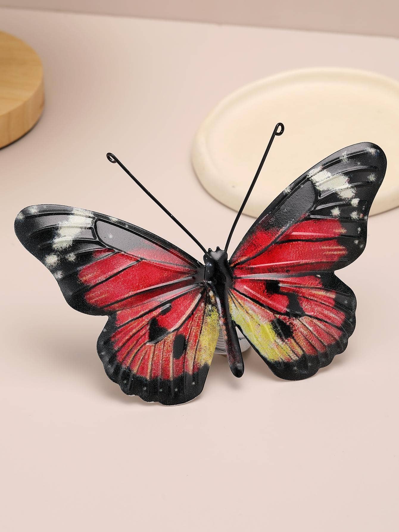 1pc Butterfly Design Decoration Craft, Iron Butterfly Hanging Decoration,, For Home Decor - Multicolor - View 1