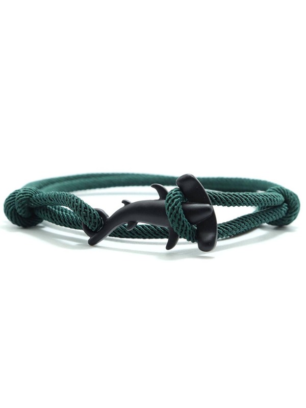 Handmade Milan Rope Bracelet Charms Marine Life Shark Bracelets For Men Women Gothic Viking Jewelry Homme