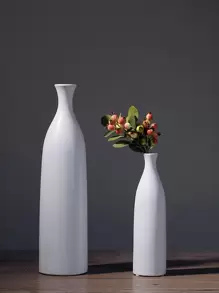 1入組素色花瓶 - 白色 - 查看 1