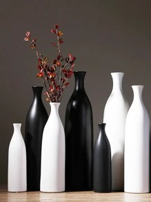 1入組素色花瓶 - 白色 - 查看 6