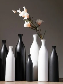 1入組素色花瓶 - 白色 - 查看 2