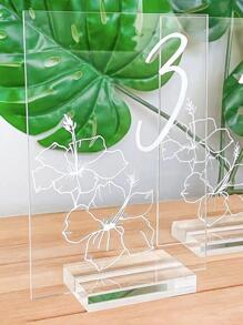 5pcs Clear Round Place Card Holder - Clear - View 2