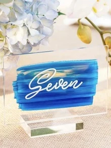 5pcs Clear Round Place Card Holder - Clear - View 3