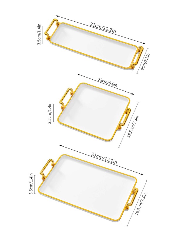1pc Contrast Trim Tray SHEIN USA