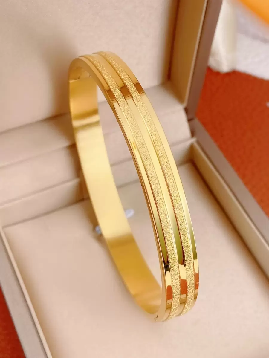 Bracelet jonc texturé minimaliste