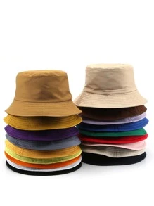 男士素色雙面漁夫帽 - 黃色 - 查看 3