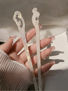 2 chiếc kẹp tóc nữ thiết kế dạng đám mây thời trang để trang trí tóc thông thường - trắng - Xem 7