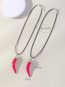 2 cái / bộ Vòng cổ mặt dây chuyền ớt hồng nóng - Nhiều màu - Xem 3