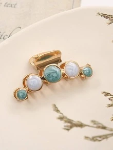 1 cái Vuốt tóc hình tròn trang trí thời trang cho phụ nữ để trang trí tóc - Màu xanh lá cây đậm - Xem 2