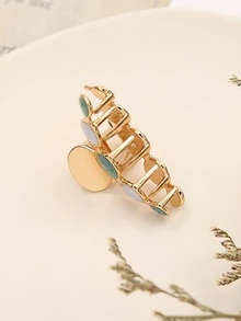 1 cái Vuốt tóc hình tròn trang trí thời trang cho phụ nữ để trang trí tóc - Màu xanh lá cây đậm - Xem 3