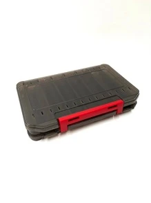 1pc Grey Plastic Multi-grid Fishing Tackle Box