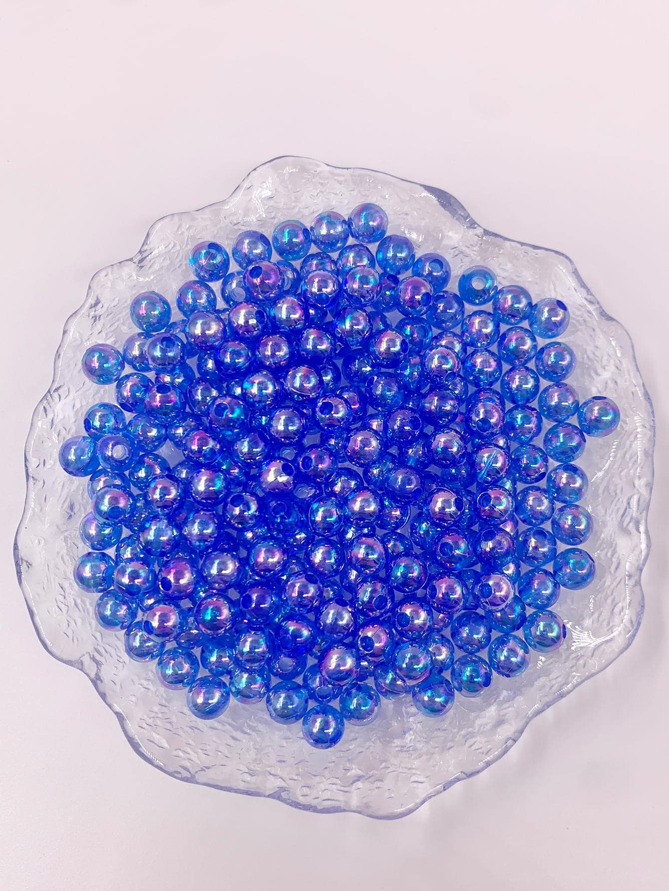 100 cái / bộ hạt acrylic DIY màu xanh - Màu xanh lam - Xem 1